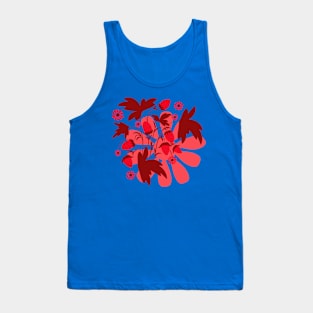 Folk flowers floral art print  Flowers abstract art Tank Top